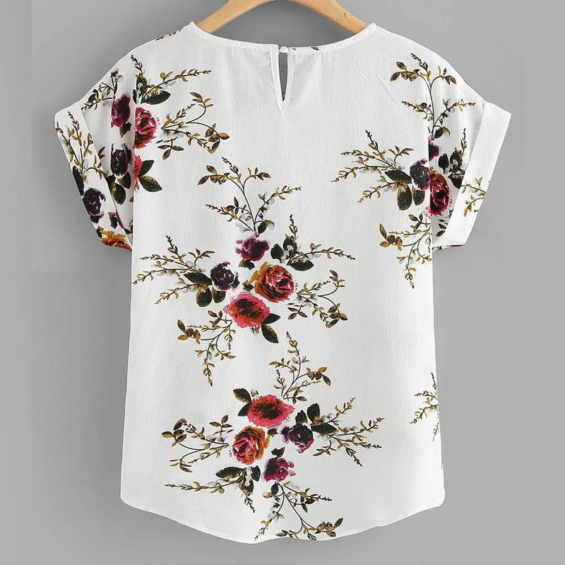 Blusa Chiffon - Flores da primavera