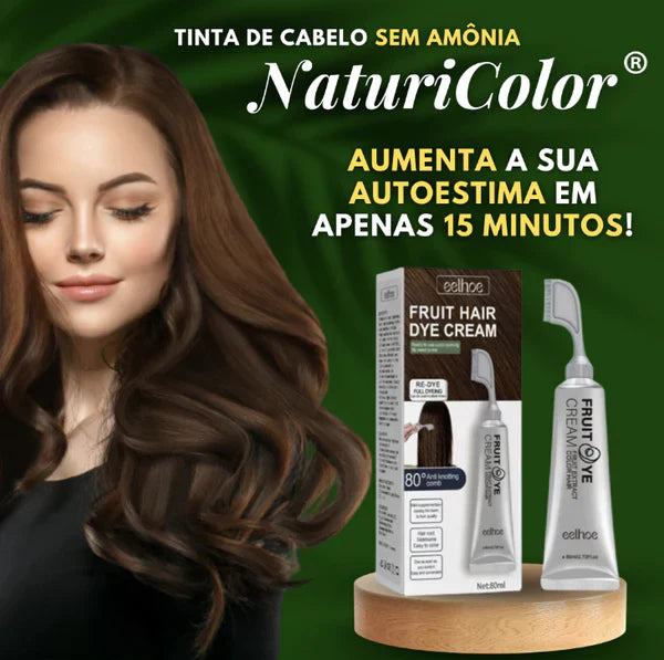 NaturiColor: Tinta de Cabelo Sem Amônia + Pente de Brinde