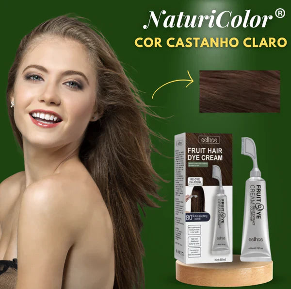 NaturiColor: Tinta de Cabelo Sem Amônia + Pente de Brinde